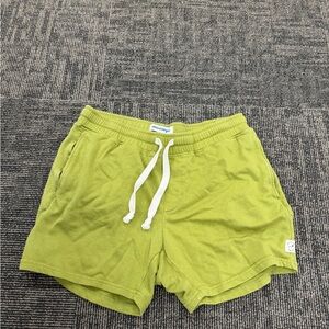 Lime Green Athletic Men's Shorts with Drawstring